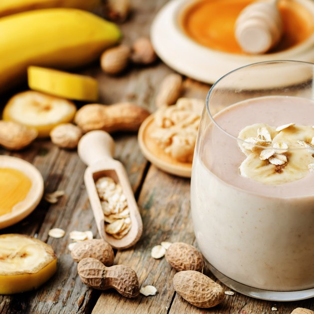 Almased banana peanut butter smoothie